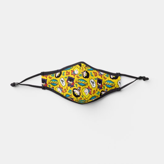 Chibi Heroine Dance Pattern Premium Face Mask (Front)