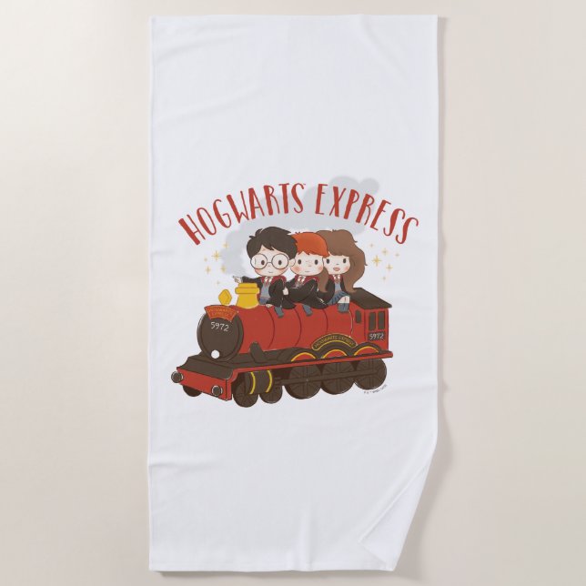 Chibi HOGWARTS EXPRESS™ Ride Beach Towel (Front)