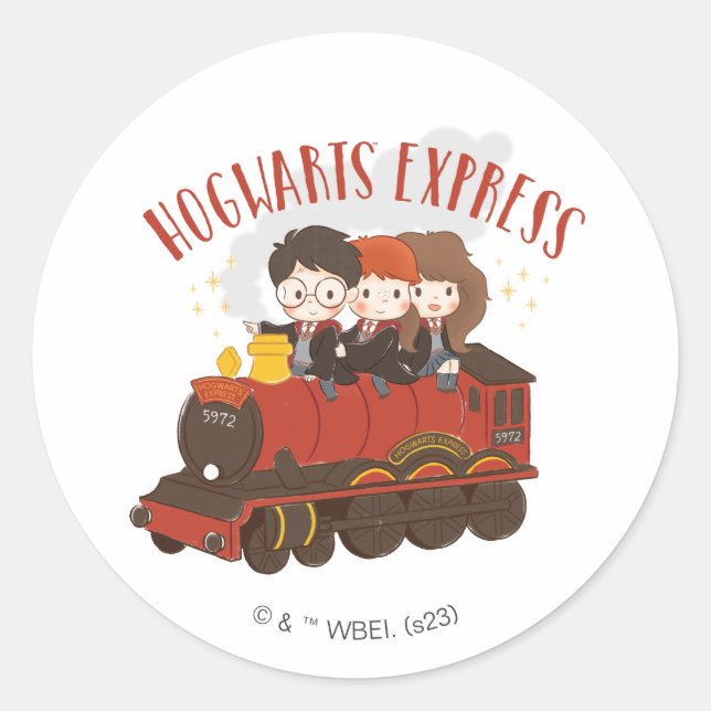 Chibi HOGWARTS EXPRESS™ Ride Classic Round Sticker (Front)
