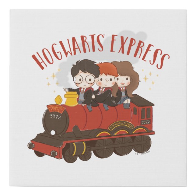 Chibi HOGWARTS EXPRESS™ Ride Faux Canvas Print (Front)