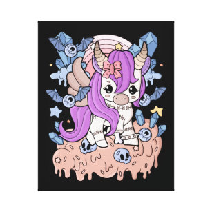 Pastel Goth Unicorn Print