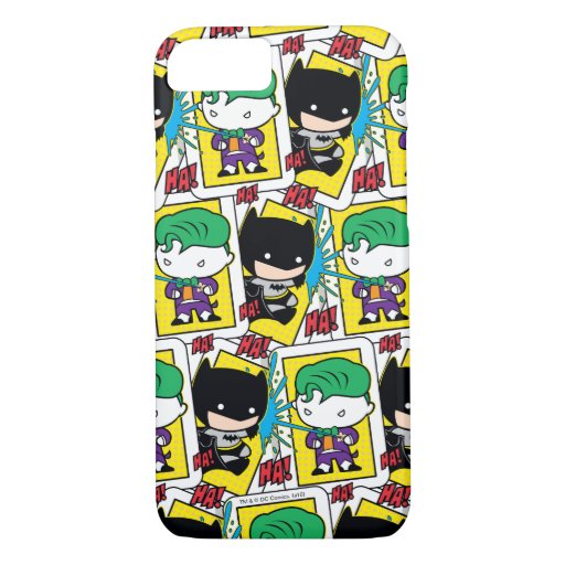 Chibi Joker and Batman Playing Card Pattern iPhone 8/7 Case