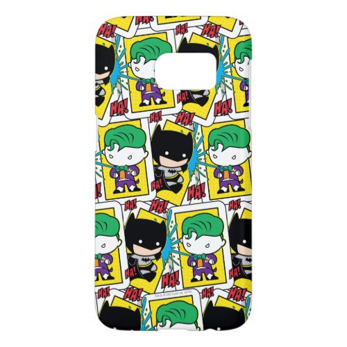 Chibi Joker and Batman Playing Card Pattern Samsung Galaxy S7 Case