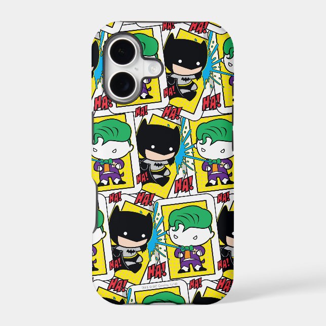 Chibi Joker and Batman Playing Card Pattern Iphone Case (Back)