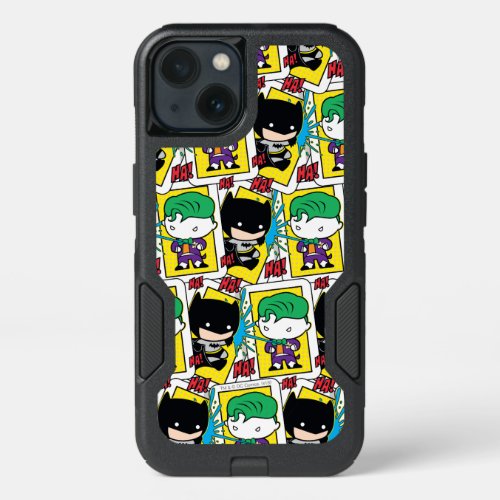 Chibi Joker and Batman Playing Card Pattern iPhone 13 Case