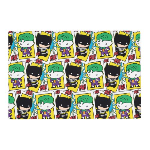 Chibi Joker and Batman Playing Card Pattern Placemat