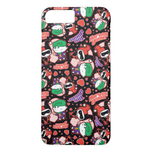 Chibi Joker and Harley Heart Pattern iPhone 8 Plus/7 Plus Case