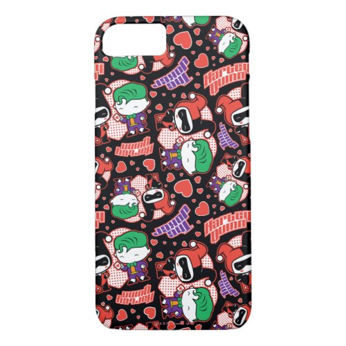 Chibi Joker and Harley Heart Pattern iPhone 87 Case