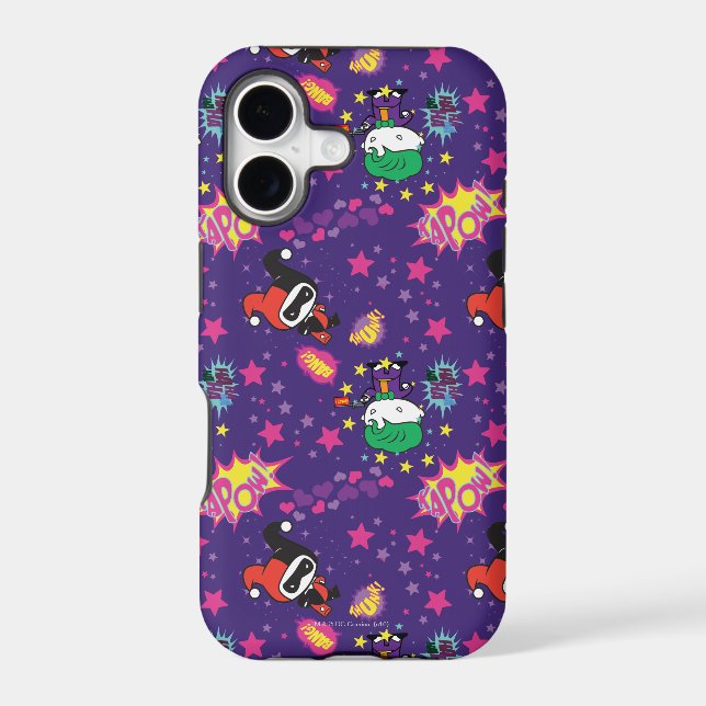 Chibi Joker and Harley Pattern Iphone Case (Back)