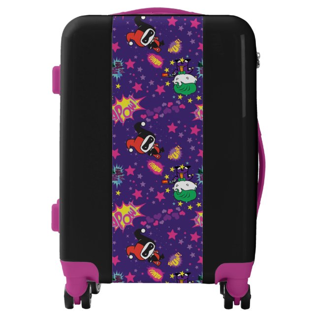 Chibi Joker and Harley Pattern Luggage (Front)
