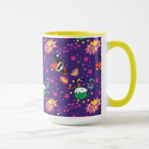 Chibi Joker and Harley Pattern Mug