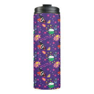 Chibi Joker and Harley Pattern Thermal Tumbler