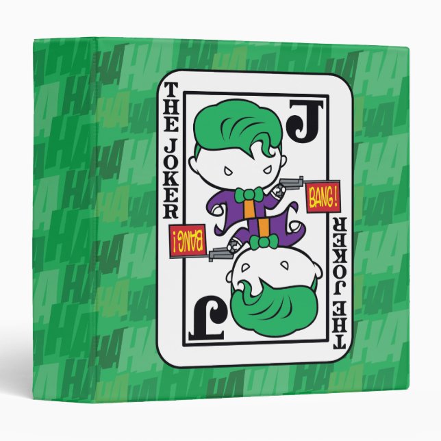 Chibi Joker Playing Card 3 Ring Binder (Front/Spine)