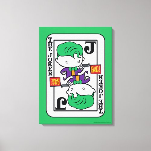 Chibi Joker Playing Card Canvas Print