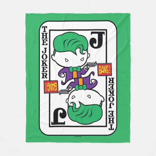 Chibi Joker Playing Card Fleece Blanket