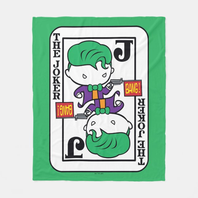 Chibi Joker Playing Card Fleece Blanket (Front)