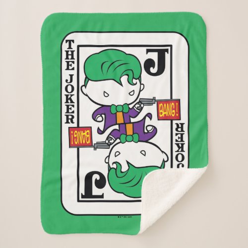 Chibi Joker Playing Card Sherpa Blanket