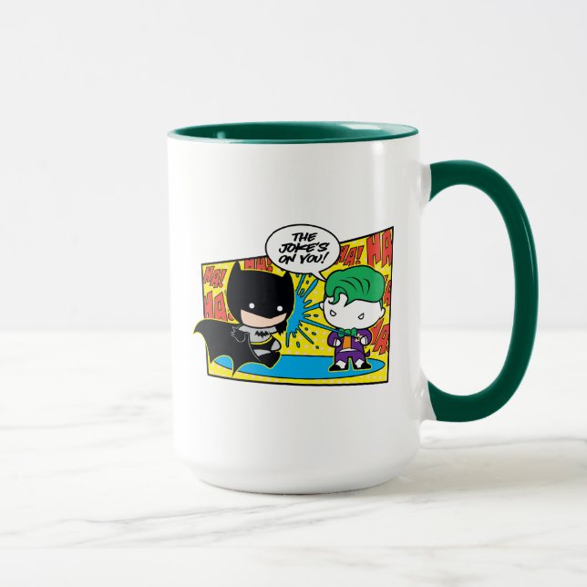 Chibi Joker Pranking Chibi Batman Mug (Right)