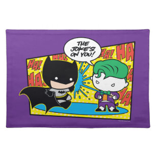 Chibi Joker Pranking Chibi Batman Placemat