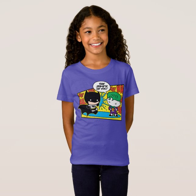 Chibi Joker Pranking Chibi Batman T-Shirt (Front Full)
