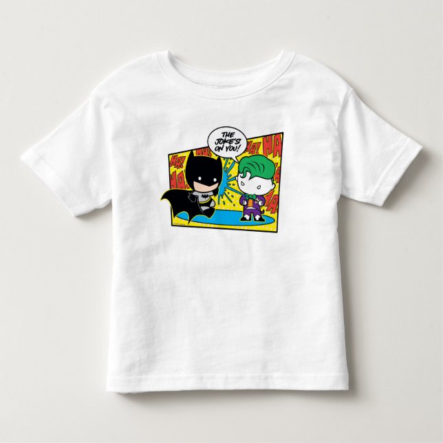 Chibi Joker Pranking Chibi Batman Toddler T-shirt (Front)