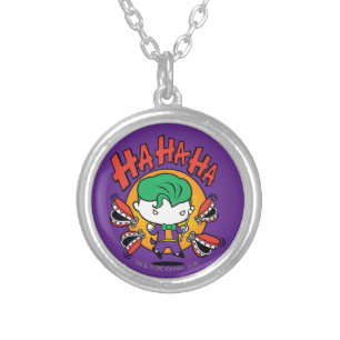 Chibi Joker With Toy Teeth Silver Plated Necklace