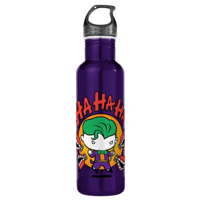 Chibi Joker With Toy Teeth Water Bottle (Front)