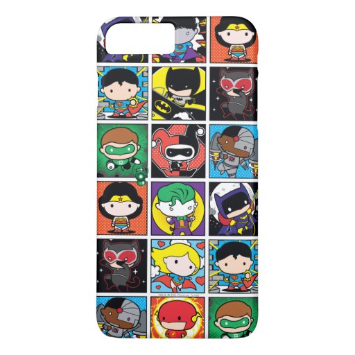 Chibi Justice League Character Pattern iPhone 8 Plus/7 Plus Case