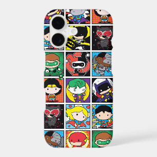 Chibi Justice League Character Pattern iPhone 17 Case