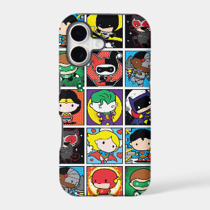 Chibi Justice League Character Pattern iPhone 17 Case