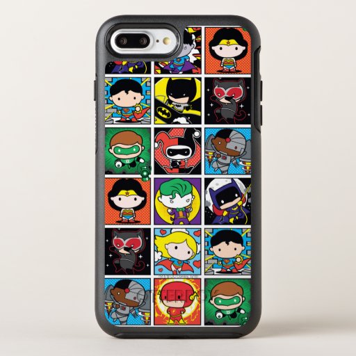 Chibi Justice League Character Pattern OtterBox Symmetry iPhone 8 Plus/7 Plus Case