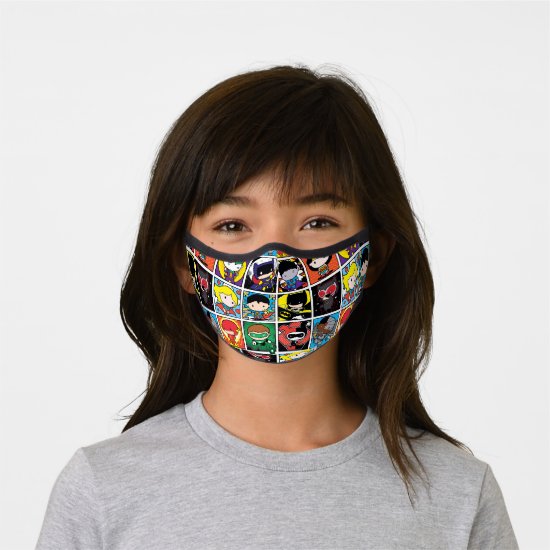 Chibi Justice League Character Pattern Premium Face Mask