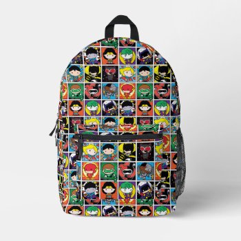 Chibi Justice League Character Pattern Printed Backpack by justiceleague at Zazzle