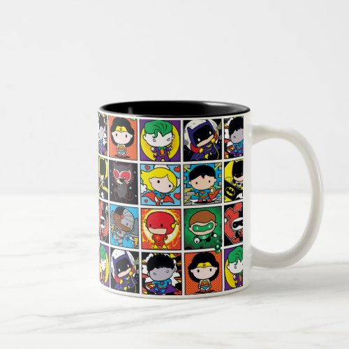 Chibi Justice League Character Pattern Two_Tone Coffee Mug