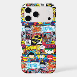 Chibi Justice League Comic Book Pattern iPhone 17 Pro Max Case
