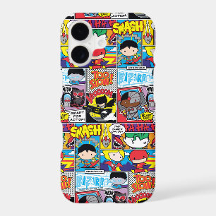 Chibi Justice League Comic Book Pattern iPhone 17 Case