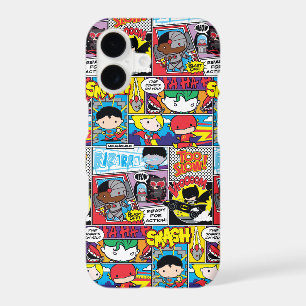 Chibi Justice League Comic Book Pattern iPhone 17 Case