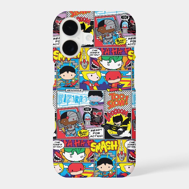 Chibi Justice League Comic Book Pattern Iphone Case (Back)