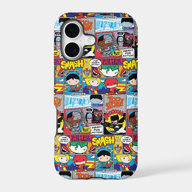 Chibi Justice League Comic Book Pattern Iphone Case (Back)