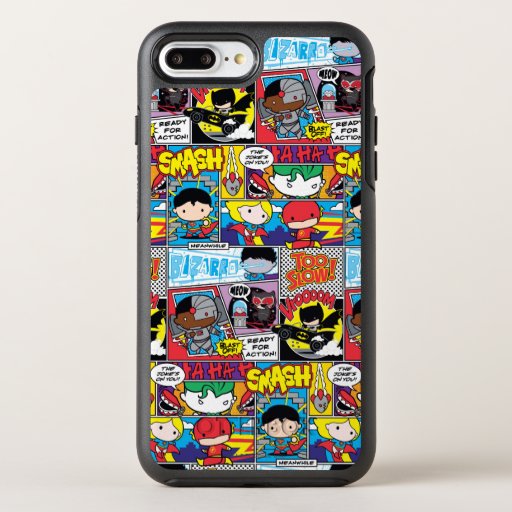 Chibi Justice League Comic Book Pattern OtterBox Symmetry iPhone 8 Plus/7 Plus Case