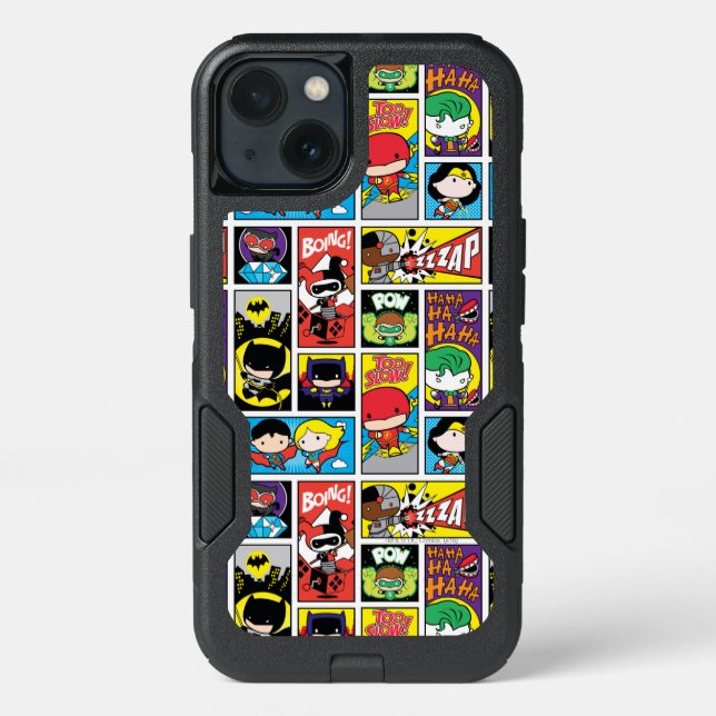 Chibi Justice League Compilation Pattern Otterbox iPhone Case (Back)