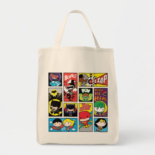 Chibi Justice League Compilation Pattern Tote Bag