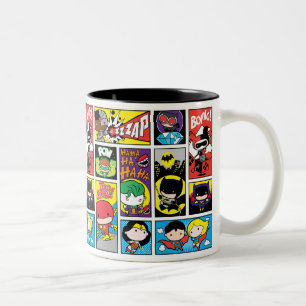 Chibi Justice League Compilation Pattern Two-Tone Coffee Mug