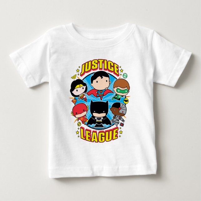 Chibi Justice League Group Baby T-Shirt (Front)