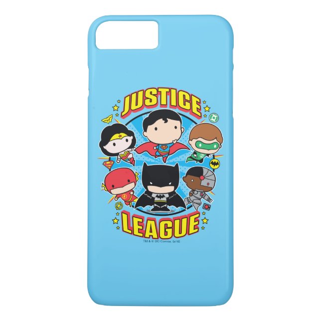 Chibi Justice League Group Case-Mate iPhone Case (Back)