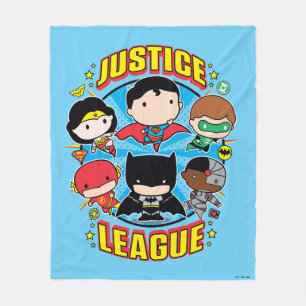 Chibi Justice League Group Fleece Blanket