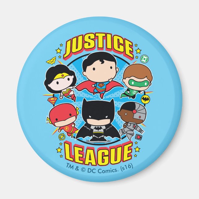 Chibi Justice League Group Magnet (Front)