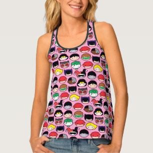 Chibi Justice League Head Pattern Tank Top