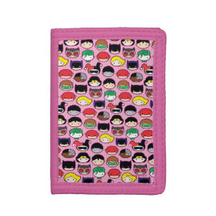 Chibi Justice League Head Pattern Trifold Wallet