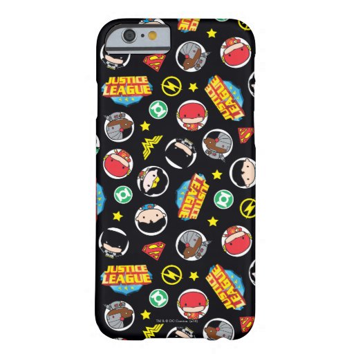 Chibi Justice League Heroes and Logos Pattern Barely There iPhone 6 Case